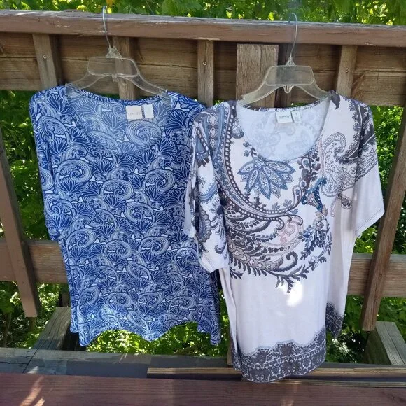 Chico's knit tops 2-pack Chico's sz 3, US size XL/16 - Picture 1 of 9